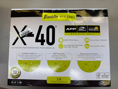 Franklin Outdoor Performance X-40 Pickleball Set - 24 ball pack