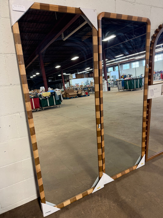25"x65" Striped Floor Mirror -