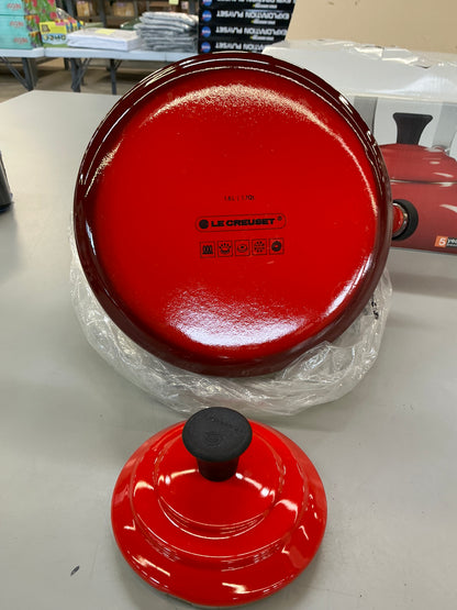 Thrifty 70- Le Creuset Enameled Steel 1.7-quart Cerise Whistling Tea Kettle- Open box- Used (see picture)- As is- Final sale- No return