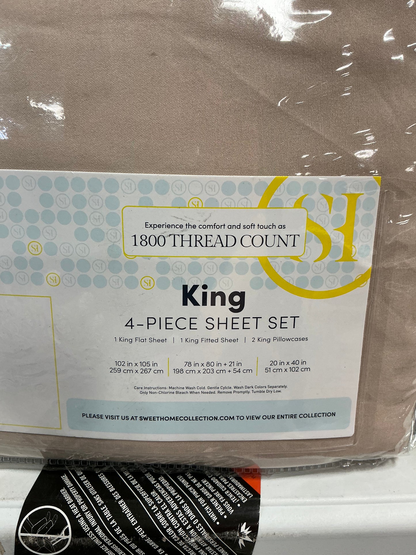Sweet Home Collection™ 18"-24" Extra Deep Pocket, Double Brushed High End Microfiber Sheet Set king