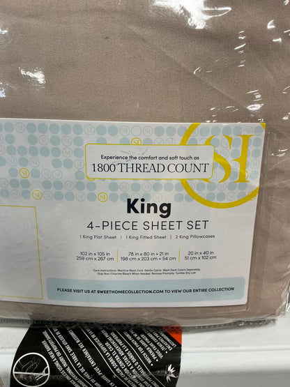 Sweet Home Collection™ 18"-24" Extra Deep Pocket, Double Brushed High End Microfiber Sheet Set king