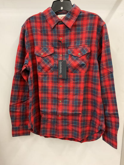FINAL MARKDOWN! SWIMS CLOUDVEIL Flannel Shirt Currant Red (Size Variation) 100% Cotton, Men