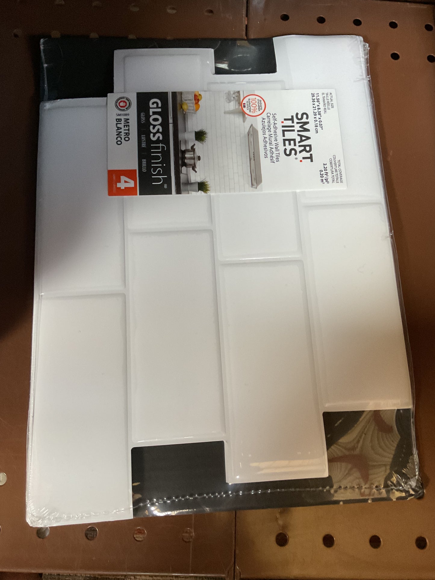 (Clearance)FINAL SALE Smart Tiles 11.56" X 8.38" Self Adhesive 3D Peel and Stick Backsplash Tiles White: Vinyl, Classic Pattern, Peelable