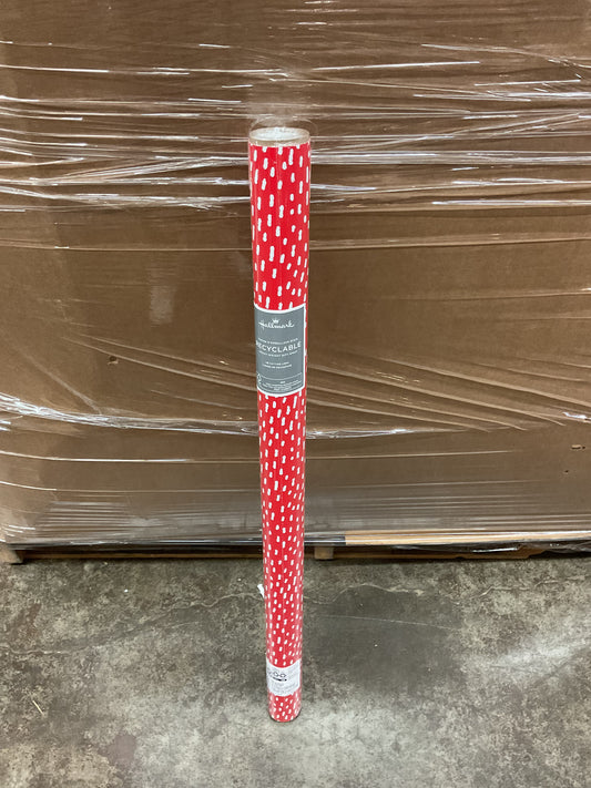 Christmas Roll Wrap White Dots on Red (20 sq ft)