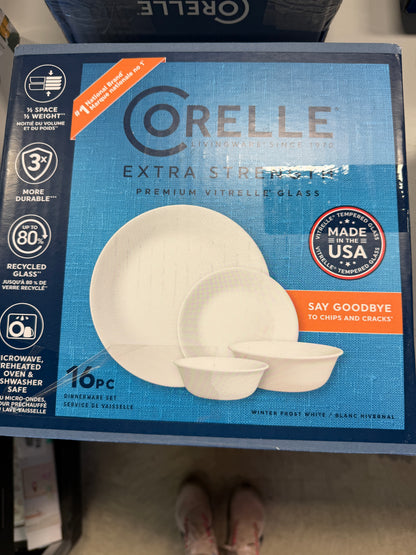 Corelle Extra Strength 16pc Dish Set - White
