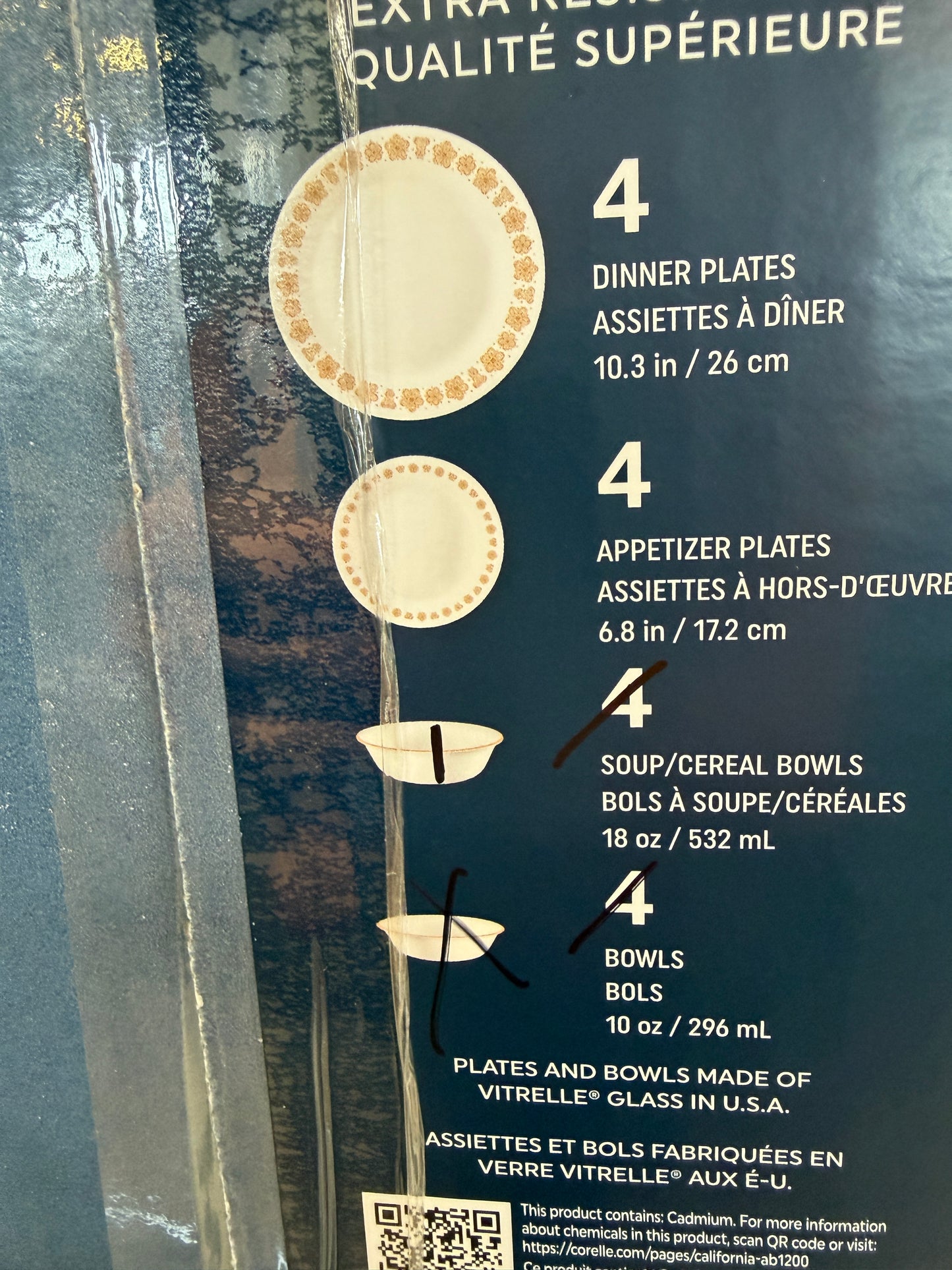 Corelle Extra Strength 9pc Dish Set - Butterfly Gold