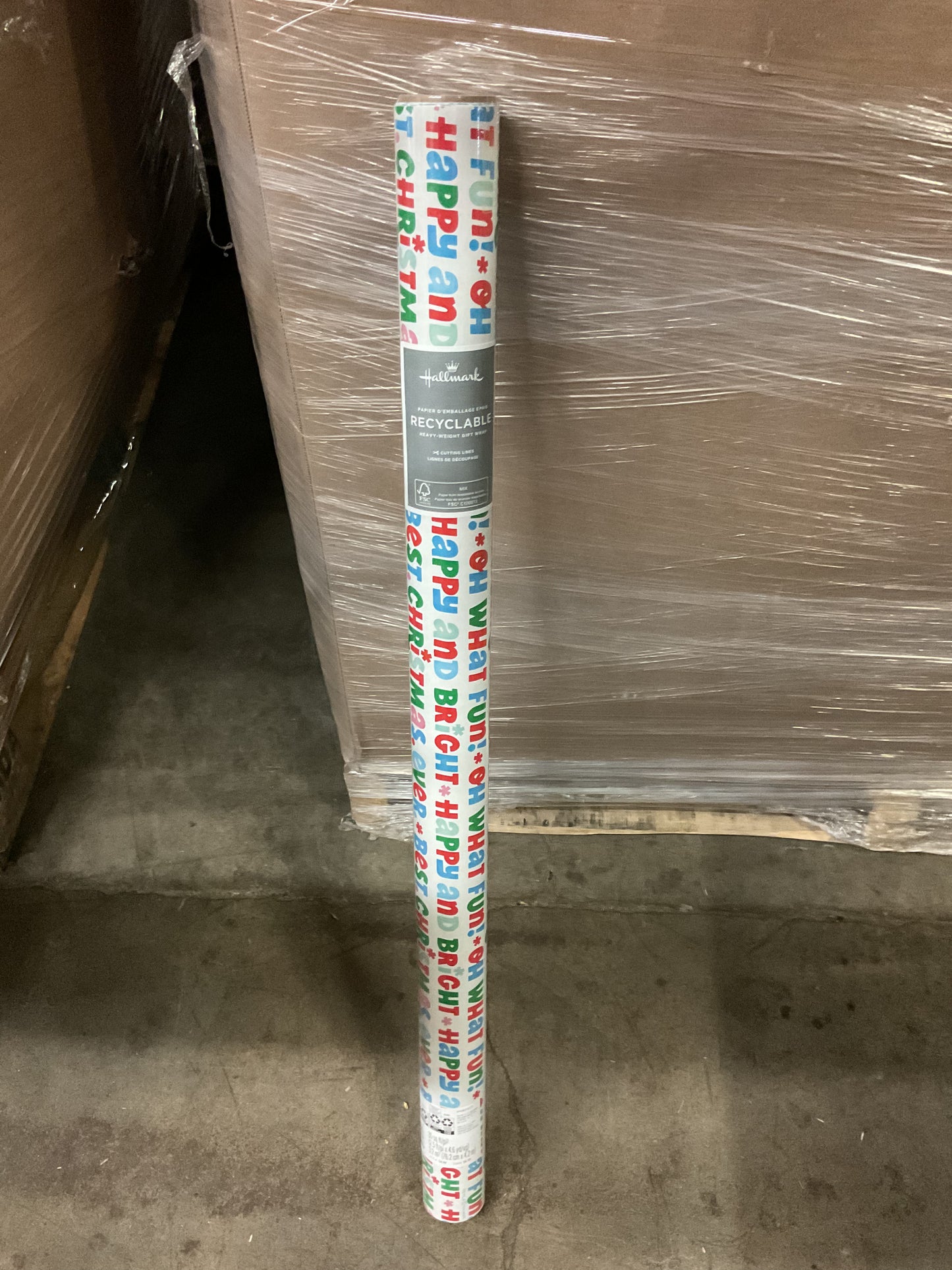 Christmas Roll Wrap Holiday Wishes (35 sq ft)