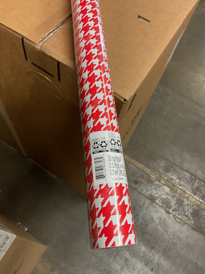 Christmas Roll Wrap Houndstooth (35 sq ft)