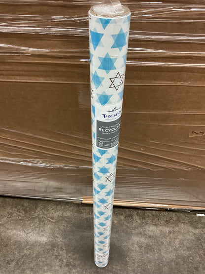 Christmas Roll Wrap Star of David (35 sq ft)