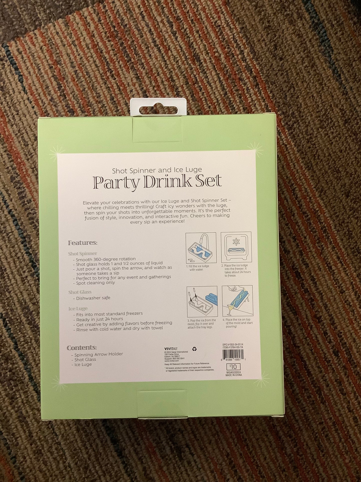 (Clearance )Shot Spinner and Ice Luge Party Drink Set