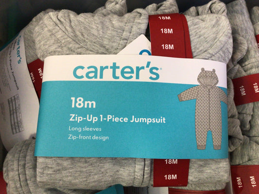 Baby Boy’s Zip up Jumpsuit - Grey