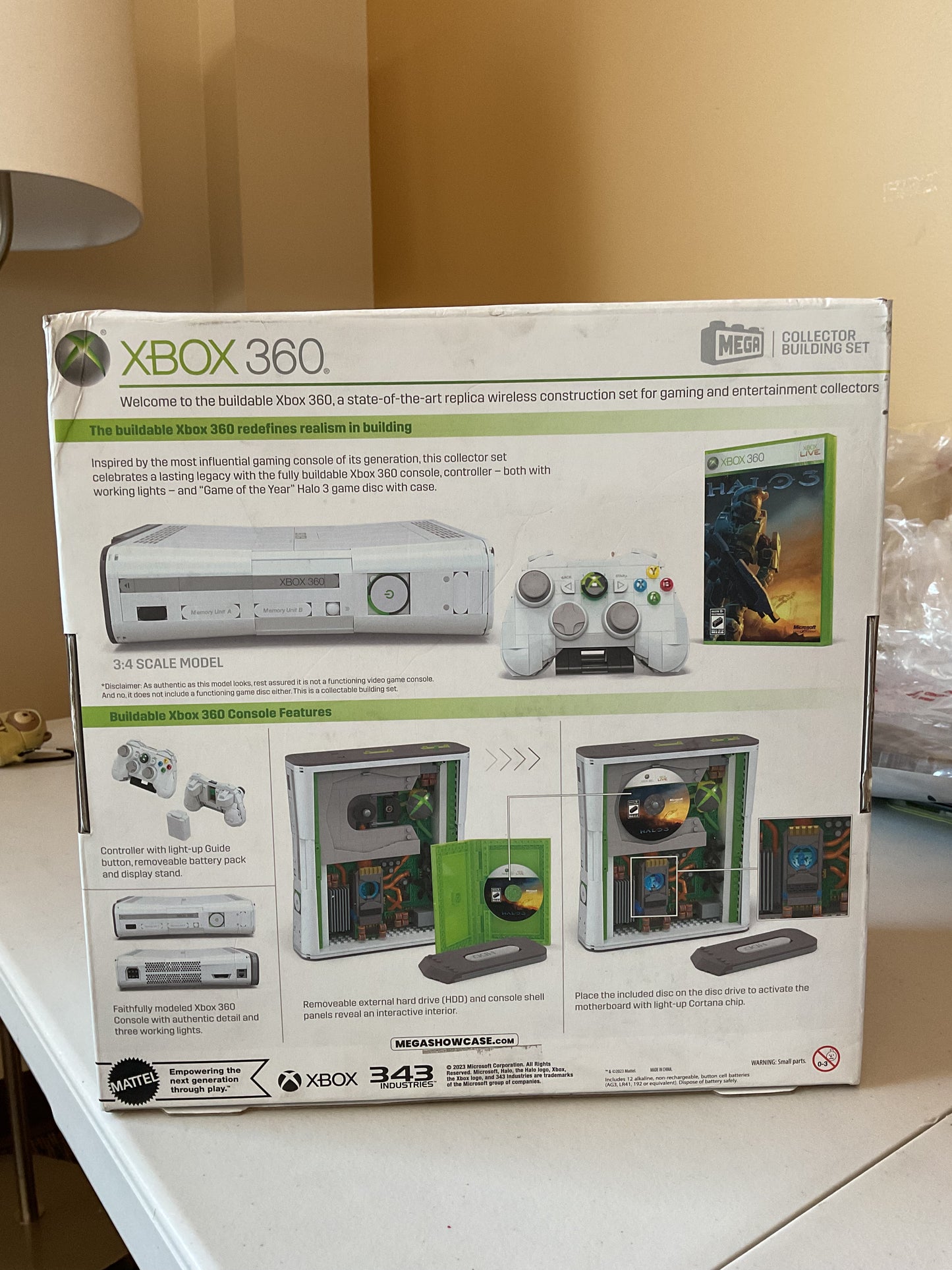 MEGA Showcase Microsoft Xbox 360 Collector Building Set - 1342pcs - Open Box AS IS