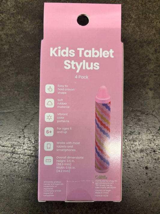CASE PACK - Kids Tablet Stylus 4pc Pink - 12pk