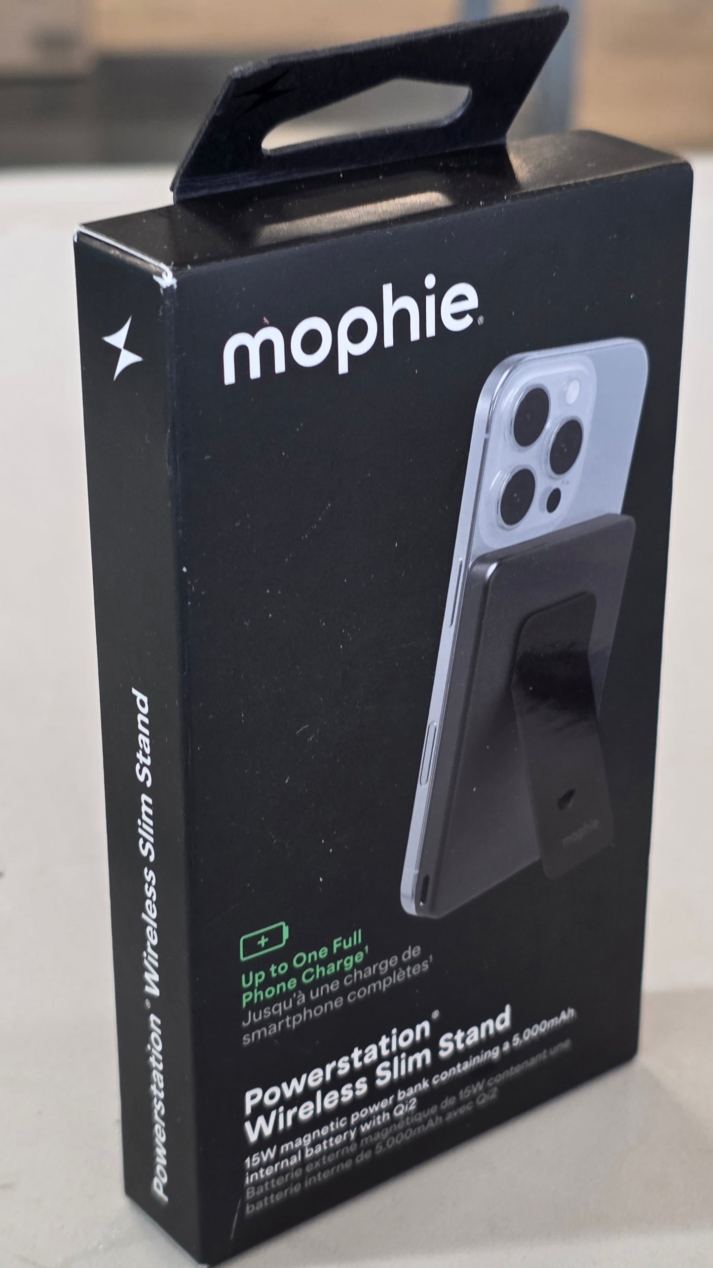 Mophie Powestation Wireless Slim Stand - 5000mAh Qi2 15w Power Bank with Stand