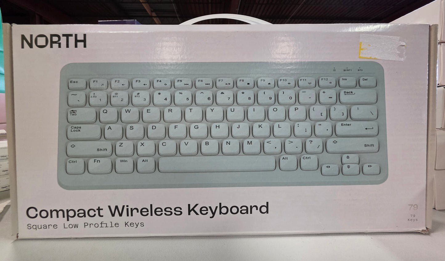 North Compact Square Key Wireless Keyboard - Sky Blue