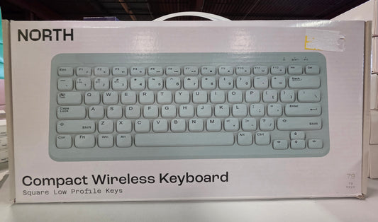 North Compact Square Key Wireless Keyboard - Sky Blue