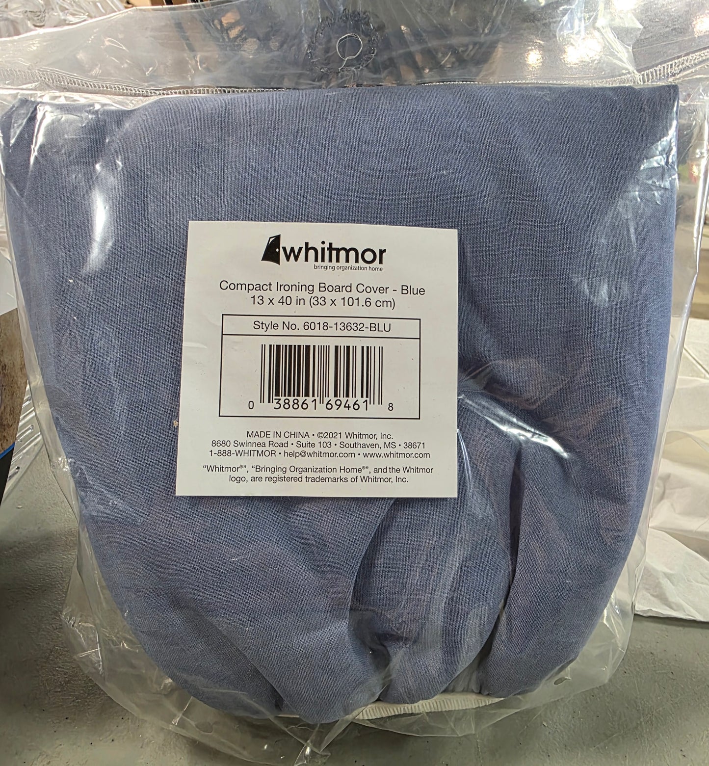 Whtmor -BLUE Compact Ironing Board Cover 13" x 40"
