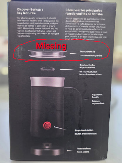 Bodum Barista Electric Milk Frother - missing top - AS-IS