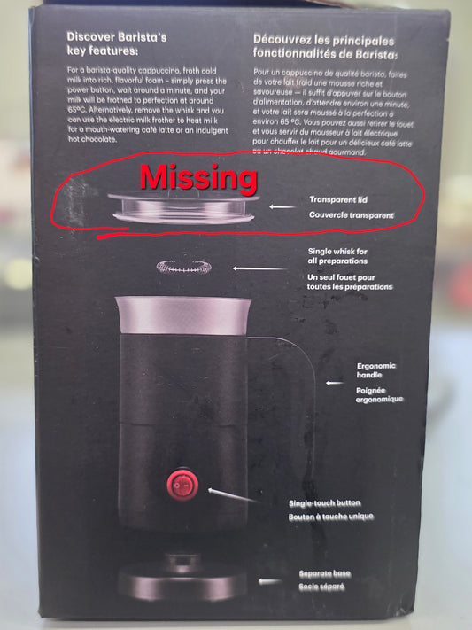 Bodum Barista Electric Milk Frother - missing top - AS-IS