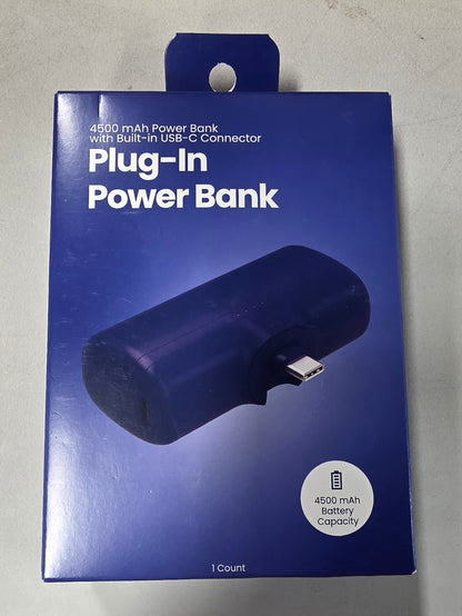 GEMS 4500mAh Plug in Power Bank - Blue