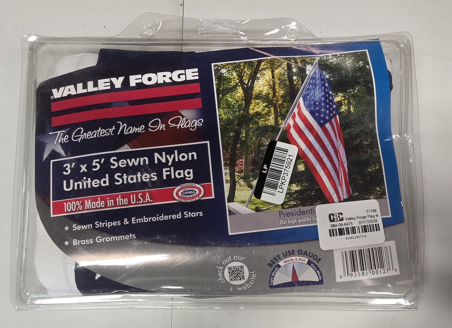 Valley Forge Flag 60"x36" Nylon Flag