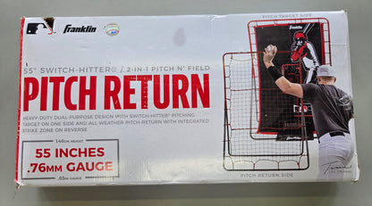 THRIFTY 70 - Franklin sports MLB 3-way return with target - AS IS - MISSING S-HOOK BUNGEES, GROUND STAKES, NET - FINAL SALE - NO RETURNS