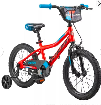 Schwinn Piston 16" Kids' Bike - Black/Blue/Red w/Yraining Wheels PICKUP ONLY