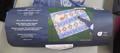 Weatherproof vintage outdoor blanket