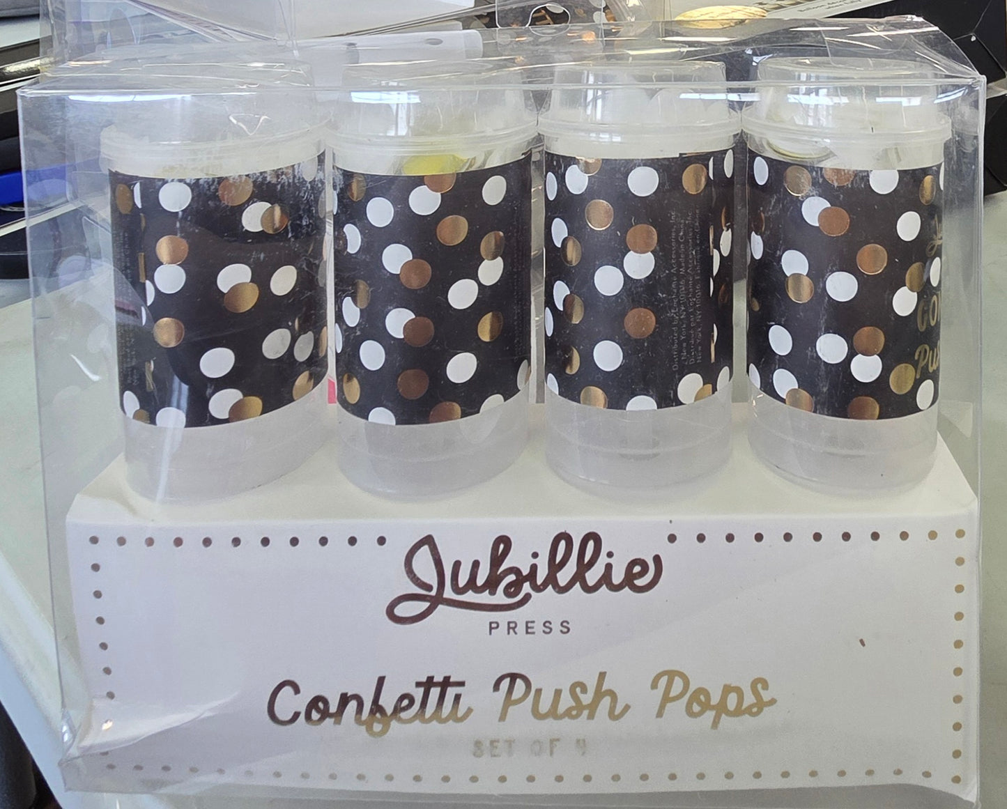 Confetti Push Pops Set of 4 per pkg