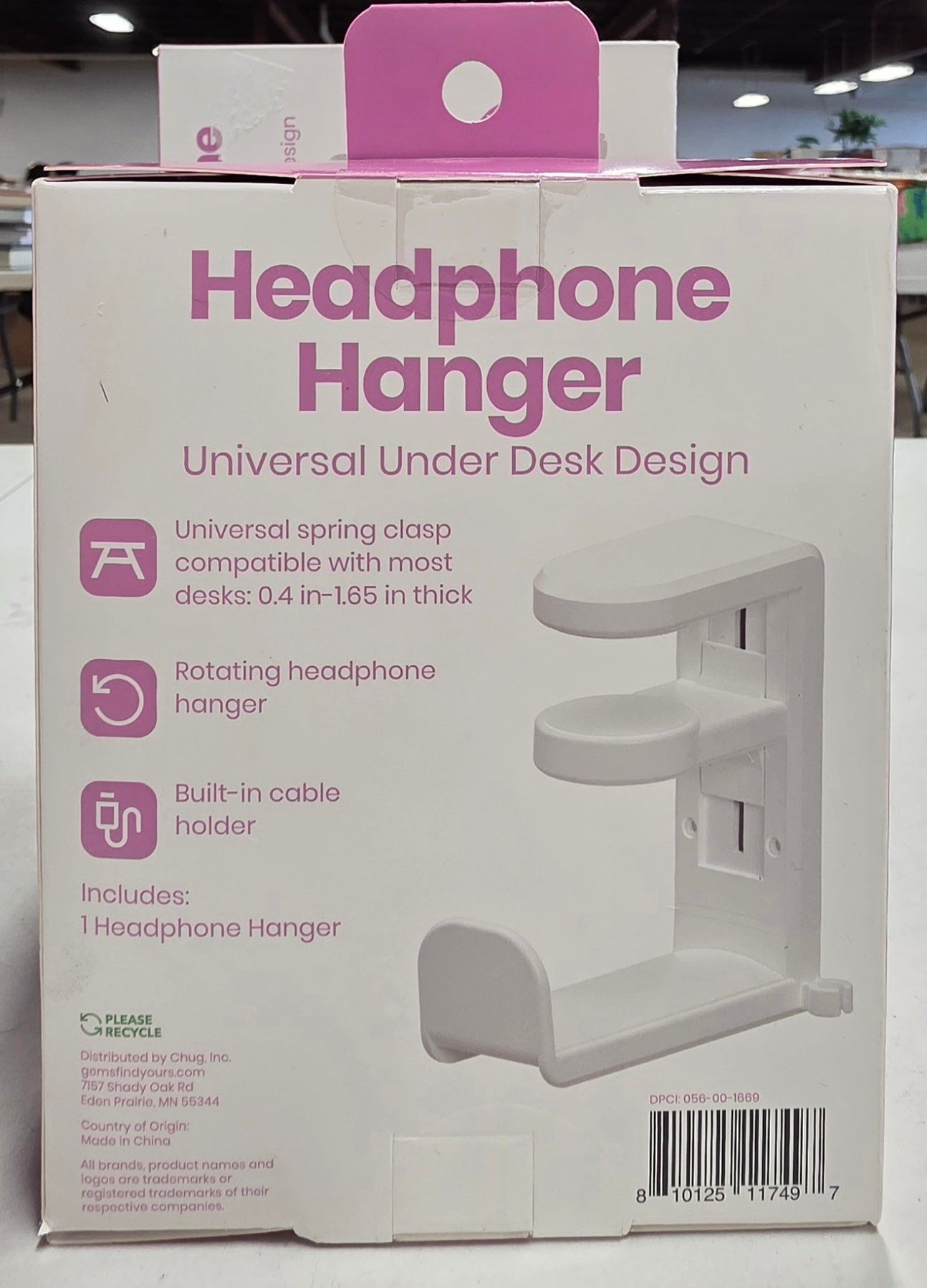Headphone Hanger - Universal Under Desk Design