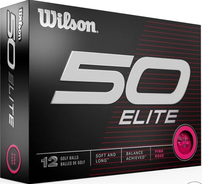 Wilson Fifty Elite Pink Golf Balls - 12pk