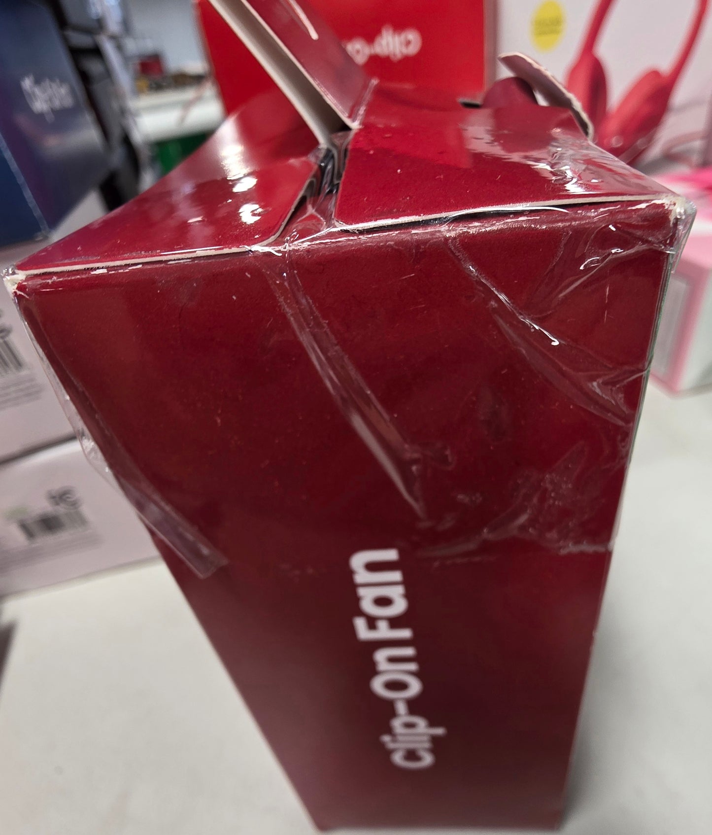 GEMS Clip on Personal Fan - Maroon - may be Damaged Box