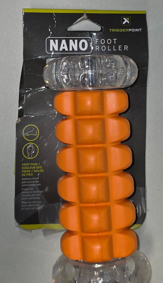 TriggerPoint NANO Foot Roller - Orange: EVA Foam, Whole Body Therapy Open Package