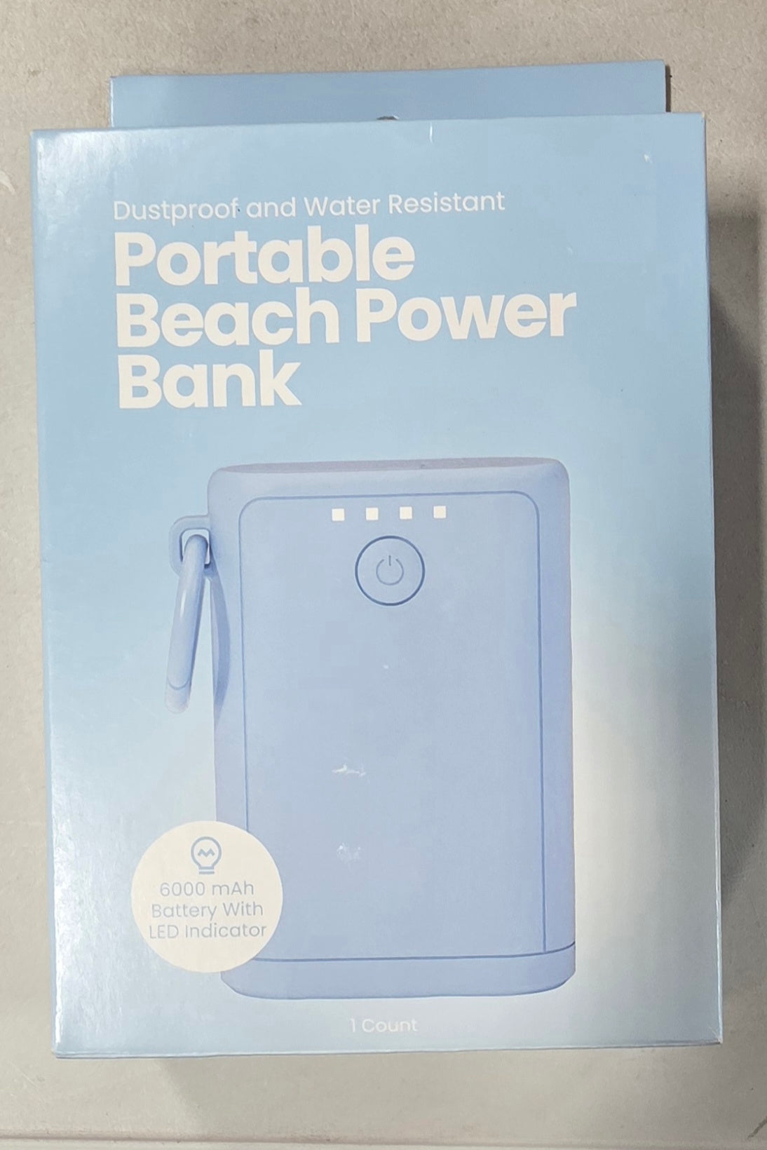 GEMS Portable Outdoor 6000mAh Power Bank - Light Blue