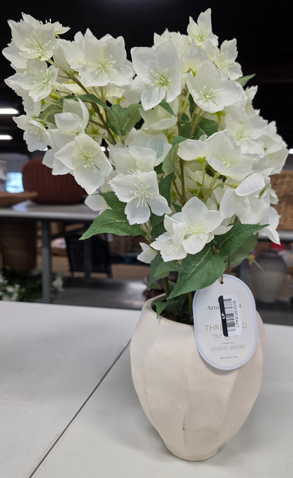 Faux Hydrangea Arrangement 18" Studio McGee AS-IS