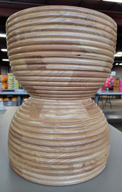 Cylinder Accent Patio End Table Brown