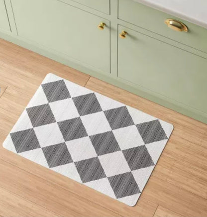 30" L x 20"W Low Profile Kitchen Mat Black Diamond
