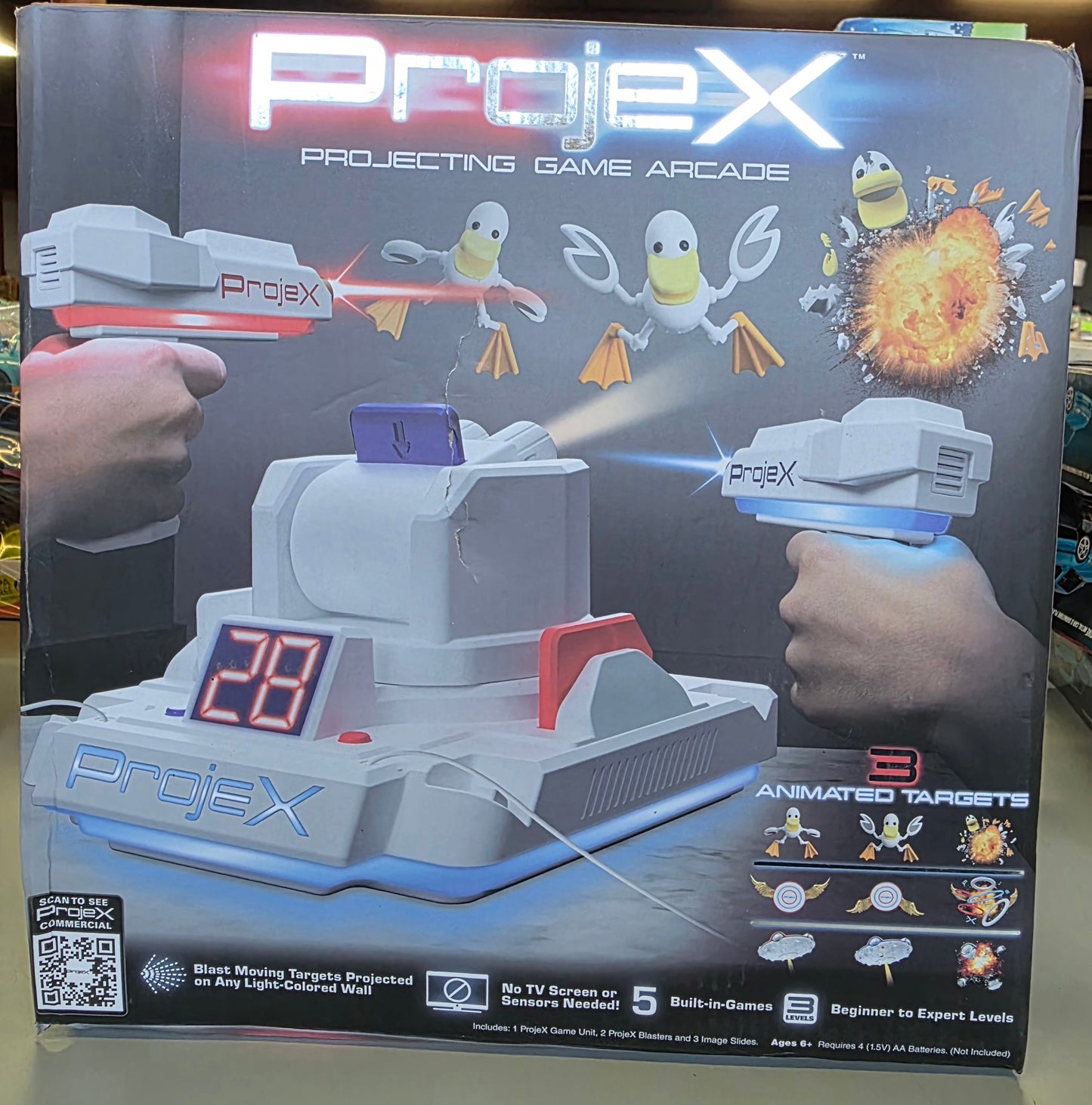 ProjeX Image Projecting Arcade Game: Interactive Laser Tag Toy
