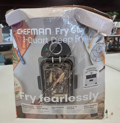 Chefman 3.2qt Stainless Steel Deep Fryer OPEN DAMAGED BOX PICKUP ONLY