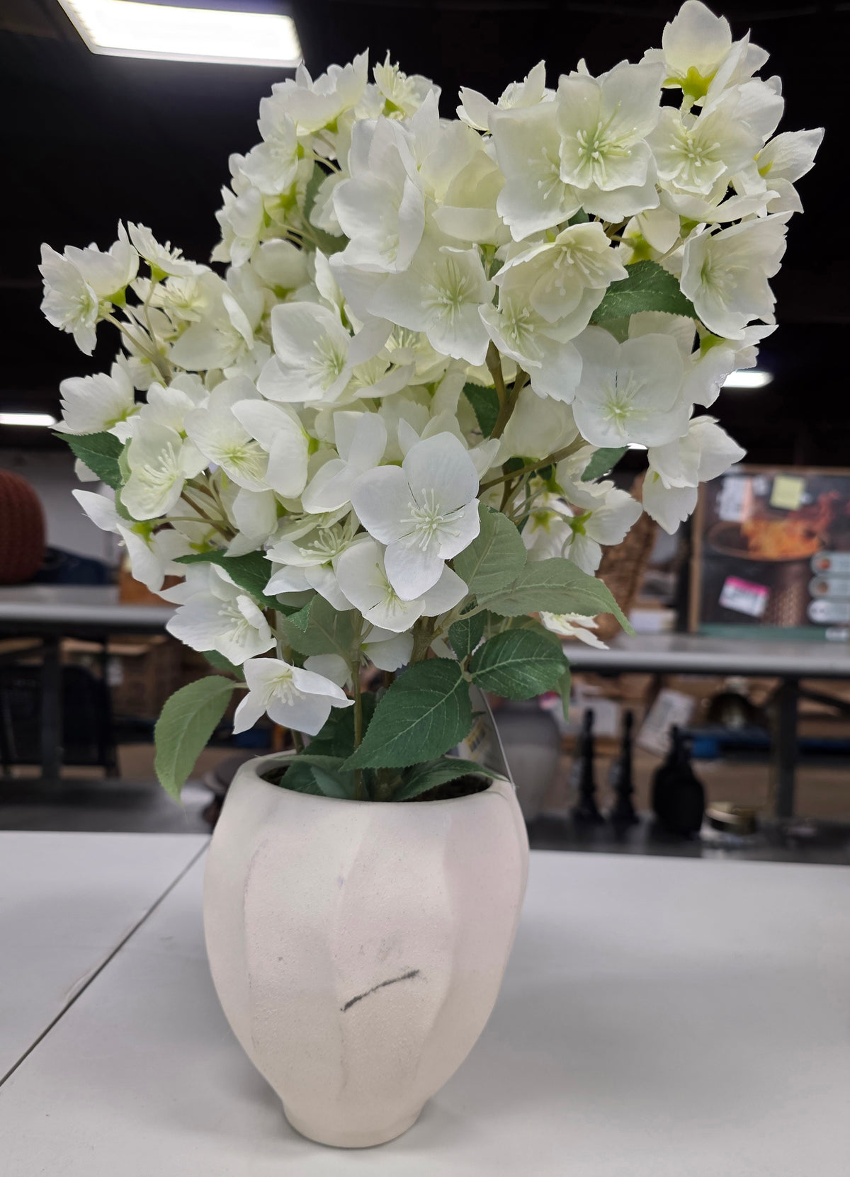 Faux Hydrangea Arrangement 18" Studio McGee AS-IS