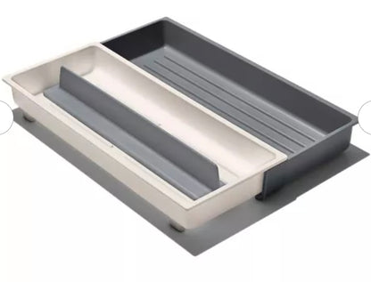 OXO Long Handled Tool Organizer: Utensil & Kitchen Drawer Storage, White/Gray