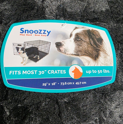 SnooZZy Sleeper Dog Crate Mat, Black, Medium fits most 30" crates