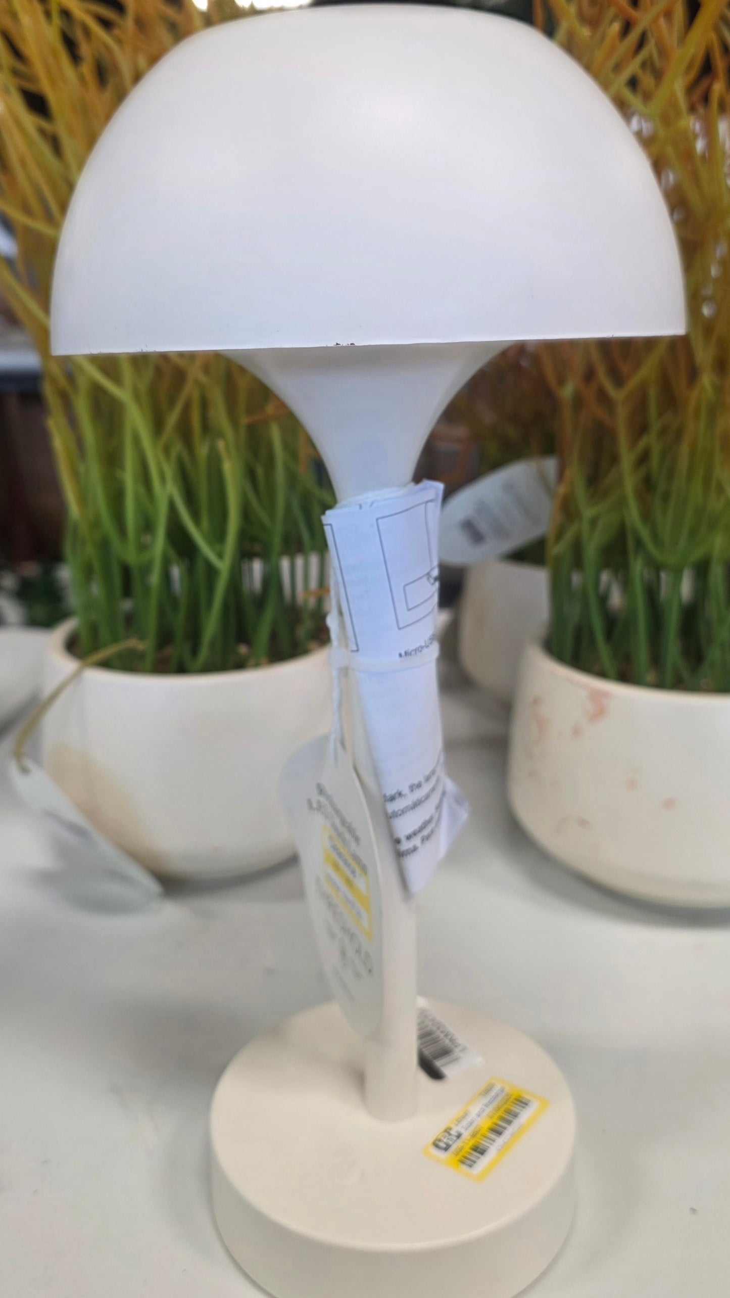 Solar and Rechargeable USB LED Outdoor Table Lamp Ivory - Threshold™