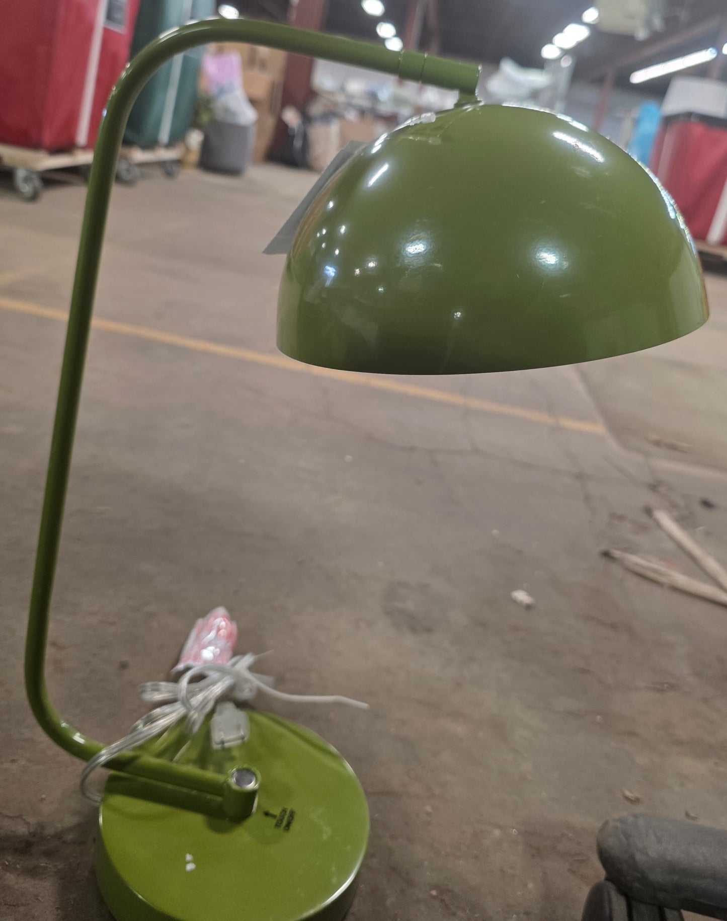Glossy Metal Table Lamp Green - Room Essentials AS-IS