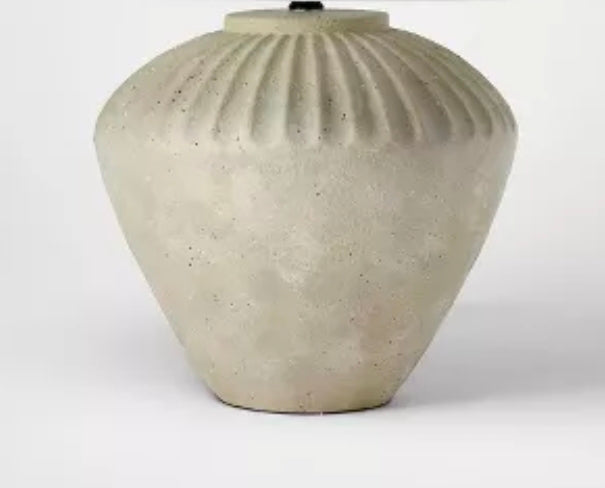 Ceramic Table Lamp Tan Base Only