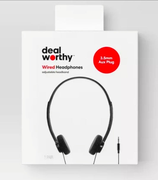 BULK 12 UNITS,  Retro On-Ear Headphones - dealworthy™: Wired, 3.5mm Jack, Foam Cushion
