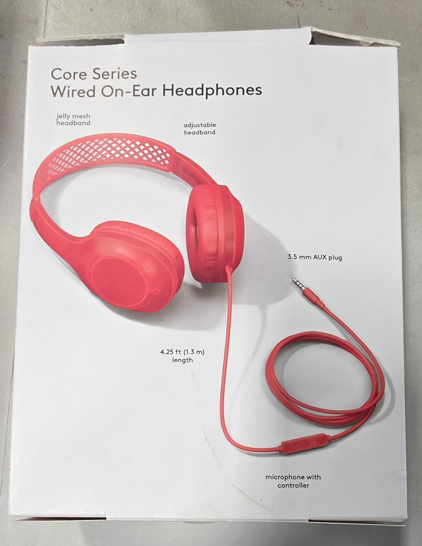 Jelly Wired Headphones - heyday™ Red Damaged Box
