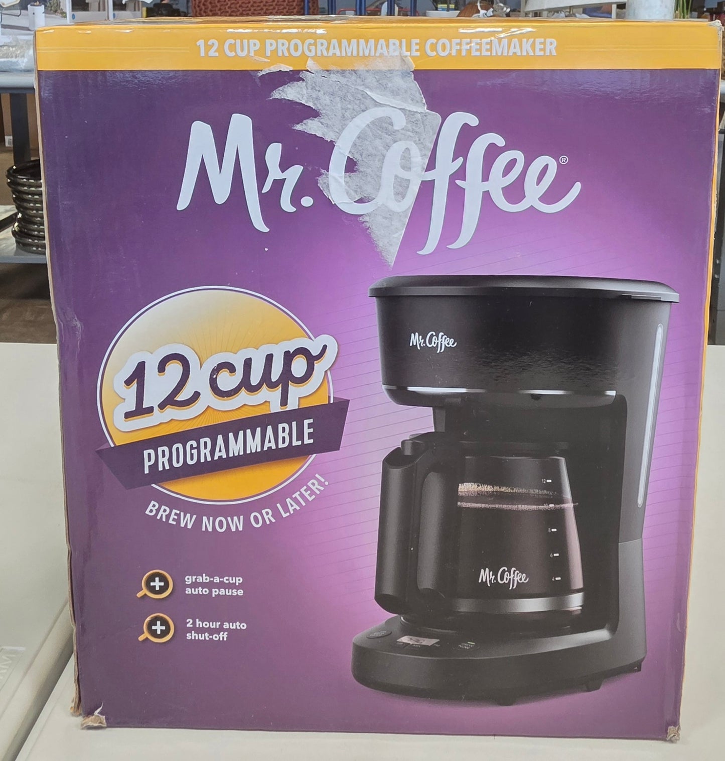 Mr. Coffee 12-Cup Programmable Coffee Maker Black OPEN BOX PICKUP ONLY