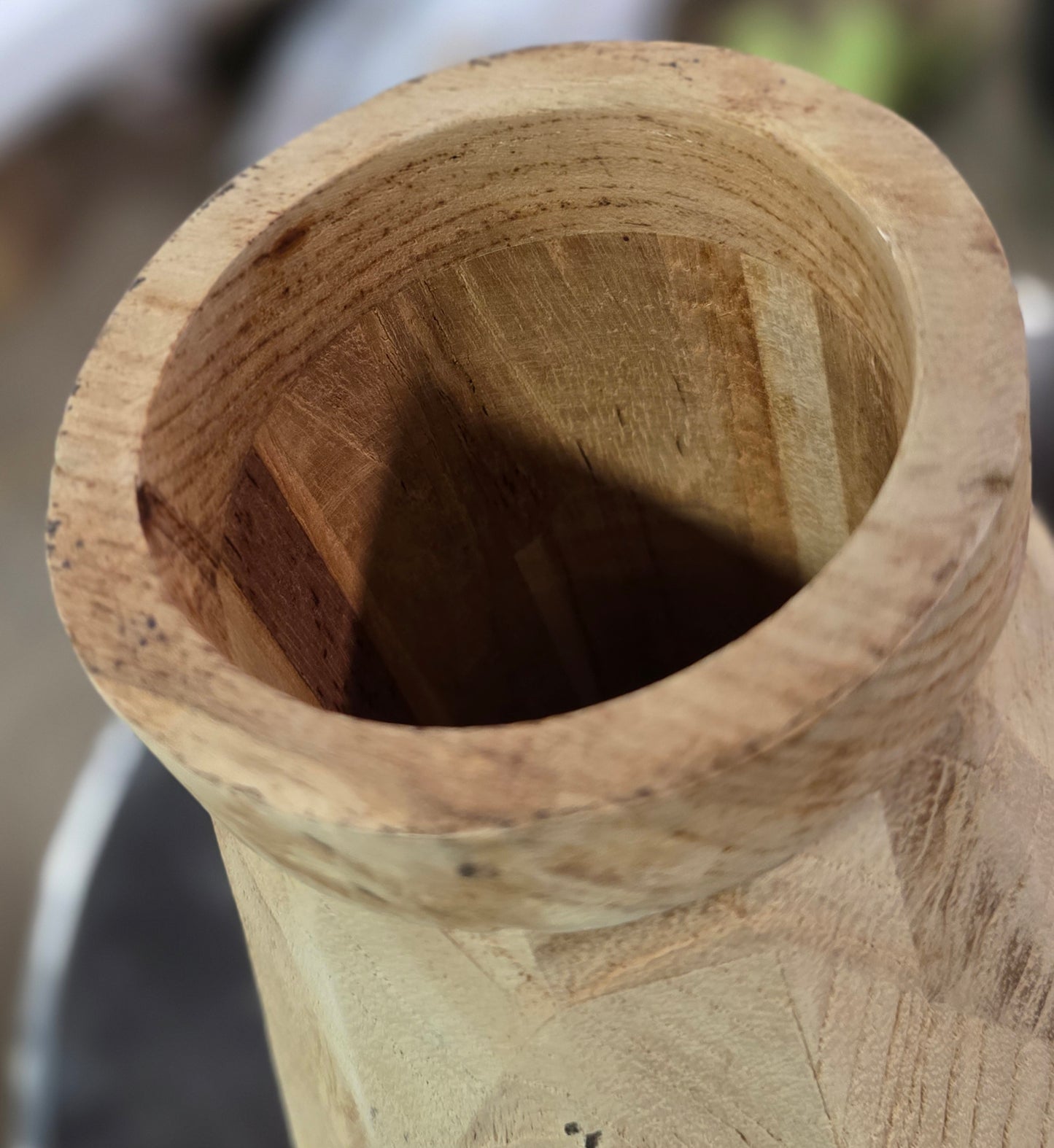 10" Tall Bleached Wood Vase - Threshold™ AS-IS