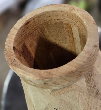 10" Tall Bleached Wood Vase - Threshold™ AS-IS